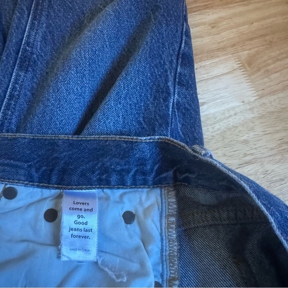 PacSun High Rise Dark Blue Jeans Ankle Slit‎ - Picture 8 of 9